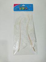 Перо декоративное белое в пакете 2 шт.