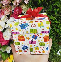 коробка сборная 15*15 см подарки белая