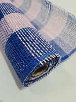 Ткань сетка. Синий квадрат. Ширина 50 см, длина 4,5 м.