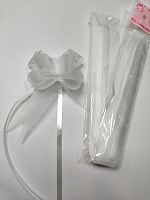 Бант складной.Цвет белый. Упаковка 10 шт.