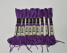 Нитки мулине 3837. Длина одного мотка 8 метров. Упаковка 10 шт.