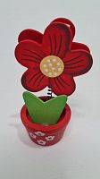 Держатель для фото с прищепкой. Цветочек 2 красный