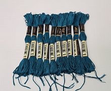 Нитки мулине 3808. Длина одного мотка 8 метров. Упаковка 10 шт.