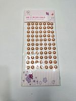 Наклейки жемчуг №2. Блистер 24*10 см. Размер полубусины 8 мм.