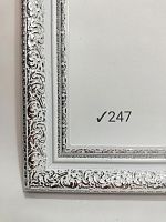 Багет пластик 40*50 см. Цвет серебро с белым. Номер ✓247.