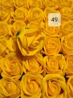 Декоративные розы 3-х слойные. Номер 49 Бутон 5 см. Искусственные