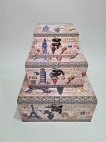 Квадратные декоративные ящики. Набор 3в1