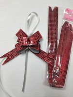 Бант складной.Цвет бордовая кобра. Упаковка 10 шт.