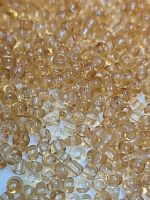 Бисер круглый прозрачный. Размер 10/0, 2,3 мм. Цвет пшеничный. Номер 8. Производство Китай.