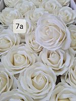  розы 5 слоёв.  Номер 7а. Белые.