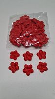 Вырубка из ткани. Цветочек 2 см. Цвет красный