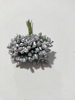 Тычинки для флористики серебро, связка 1 шт