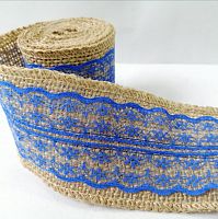 Тесьма с кружевом "Синяя", длина: 2 м, ширина: 6 см