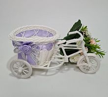 Велосипед кашпо. Малый. Сиреневый.