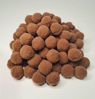 Помпоны плюшевые . Диаметр 2 см. Коричневый. Упаковка 100 шт.