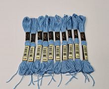 Нитки мулине 3755. Длина одного мотка 8 метров. Упаковка 10 шт.