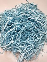 Наполнитель бумажный, гофрированный. Упаковка 50 гр . Голубой