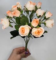 Букет чайных роз. Цвет персиковый. Упаковка 2 шт.