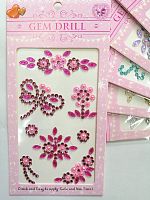 Наклейки стразы акриловые прозрачные №2 "Розовые"