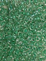 Бисер крупный круглый. Размер 6/0, 4 мм. Цвет зеленый. Производство Китай.