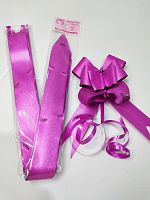 Бант складной "Ярко-розовый", Диаметр 10 см, Упаковка 10 шт