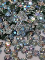 Стразы акриловые клеевые. Термо фиксация. Голографические. Размер 5 мм. Вес 0,5 кг.