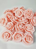 цветы фоамиран 6.5 см персик (100 шт)