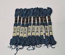 Нитки мулине 924. Длина одного мотка 8 метров. Упаковка 10 шт.