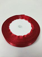 Лента атласная 1,2см 25 ярдов "Темно-красная"