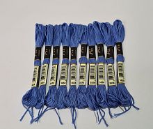 Нитки мулине 3838. Длина одного мотка 8 метров. Упаковка 10 шт.