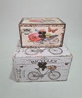 Сундук декоративный из дерева. Набор 2в1 .