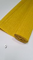 Гофрированная бумага. Номер 9. Цвет горчичный Ширина 50 см длина 250 см.