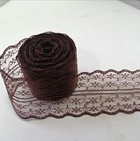 Кружево "коричневое" 1шт, ширина 4,5 см, длина 4,5 м