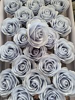  розы 5 слоев. Бледно голубой Бутон 7*7 см. Упаковка 25 шт. 