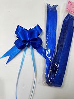 Бант складной.Цвет синий. Упаковка 10 шт.