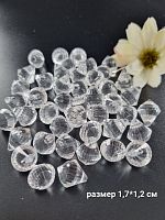 Бусины декоративные. Имитация под стекло. Упаковка 500 гр. Подвеска ромб. Размер 1.7*1.2 см