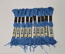 Нитки мулине 826. Длина одного мотка 8 метров. Упаковка 10 шт.