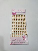 Наклейки жемчуг. Блистер 24*10 см. Размер полубусины 7 мм.