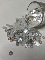 Пайетки пластик круглые.