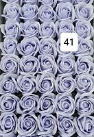 Декоративные розы номер 41. Бледно - васильковый. Искусственные