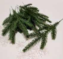 Ветка еловая на ножке 5 веток короткие иголки. Высота 29 см. Номер 8 уп-10 шт. Цена указана за набор.