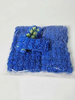 цветы из фоамирана 2 см на металлической ножке. Цвет синий (144 шт)