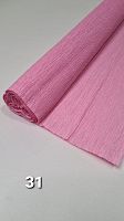 Гофрированная бумага. Номер 31. Цвет розовый Ширина 50 см длина 250 см.