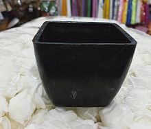 кашпо пластиковое малое черный
