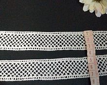 кружево льняное 3 см белый 10 ярдов