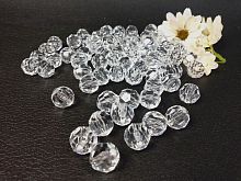 Бусины декоративные. Имитация под стекло. Упаковка 500 гр. Круглые 1,1*1,0 см