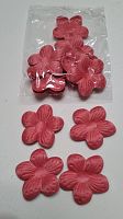 Вырубка из ткани.  Цветочек 4 см. Цвет темно - розовый
