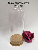 Стеклянная Колба с пробкой 6*13 см