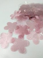 Вырубка из фатина. Цветочки 4 см. Цвет розовая пудра