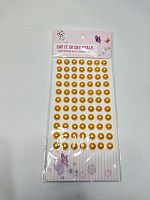 Наклейки жемчуг №1. Блистер 24*10 см. Размер полубусины 8 мм.